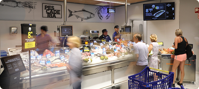 Pescadería del supermercado BM de Hoyo de Manzanares